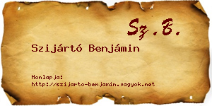 Szijártó Benjámin névjegykártya